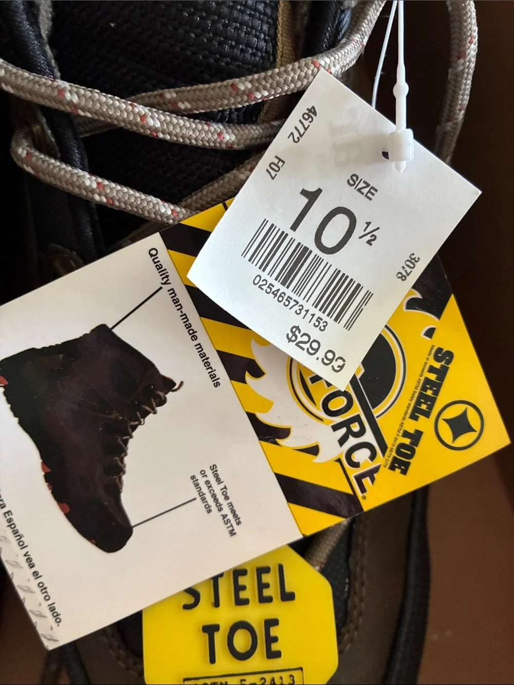 Men's Brown Steel Toe Safety Boots